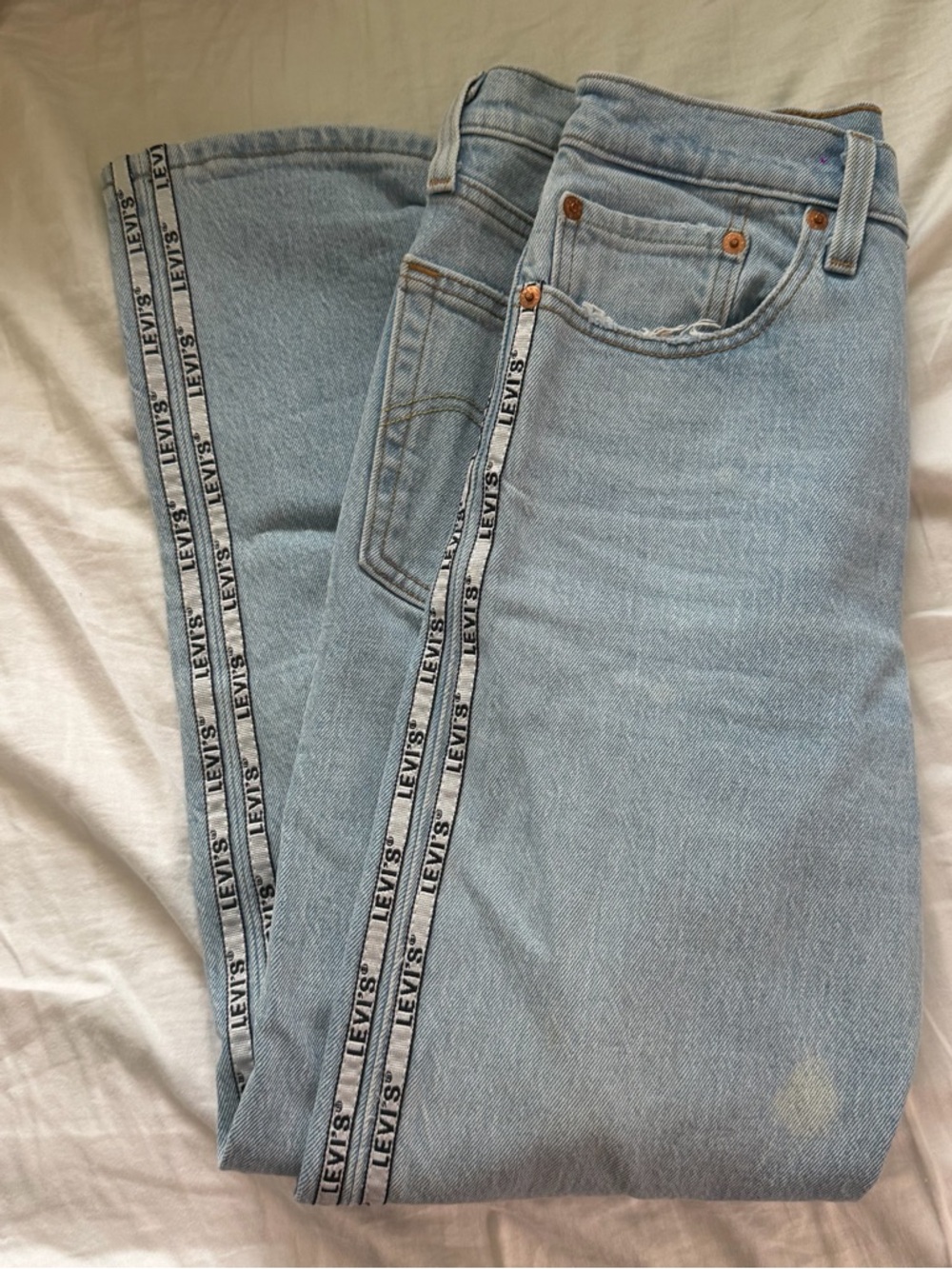 Levi's Light Blue Denim Jeans with Logo Side Tape